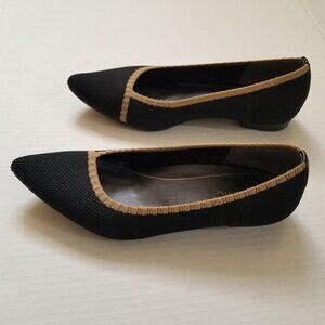 Vionic Dahlia Shoe - Low Heel Slip On Shoes - Black Taupe - Sz 7.5